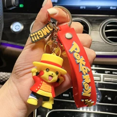 Adorable Pikachu Luffy Keychain